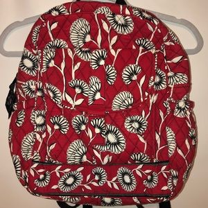 Red & White Floral Vera Bradley Backpack